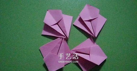 八角花篮的折法图解怎么四个折纸花篮步骤图
