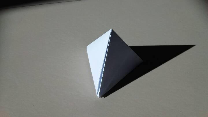 教你折叠简单实用的几何三棱锥创意折纸教程