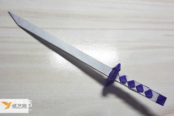 怎么使用折纸折叠武士刀的图解教程武士实际上就是日本浪人他们在