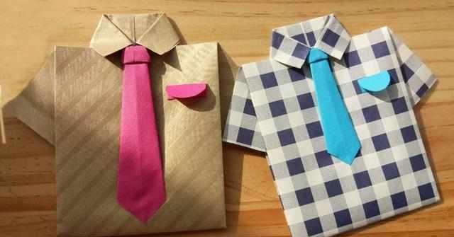 给爸爸的生日礼物之领带折纸