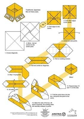 折纸盒与纸盒子的折法手工制作图解教程大全-8kb折纸盒 简单小纸盒