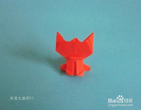 儿童趣味手工折纸----可爱小猫的折叠方法