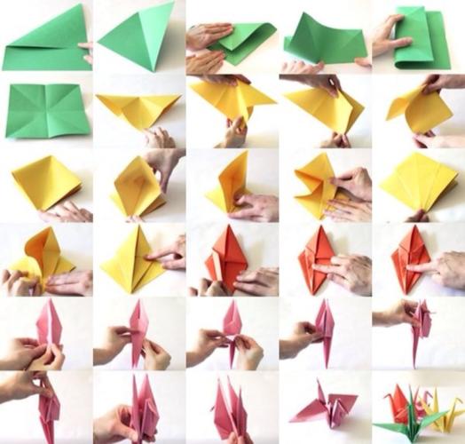 手工达人的折纸教程千纸鹤