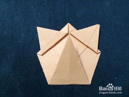 幼儿折纸小猫头的折法
