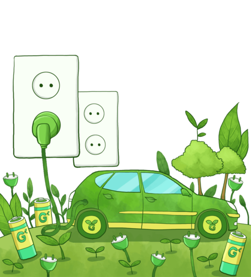 绿色低碳环保简笔画