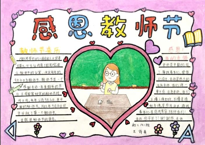 款款爱生情庆祝第36个教师节手抄报作品展 写美篇九月 献给老师