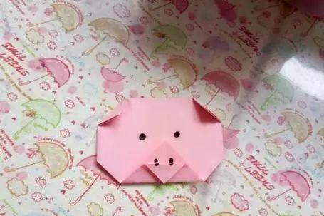 简单小猪折纸步骤图解