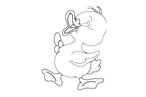 小鸭子简笔画的简朴画法步骤图片大全
