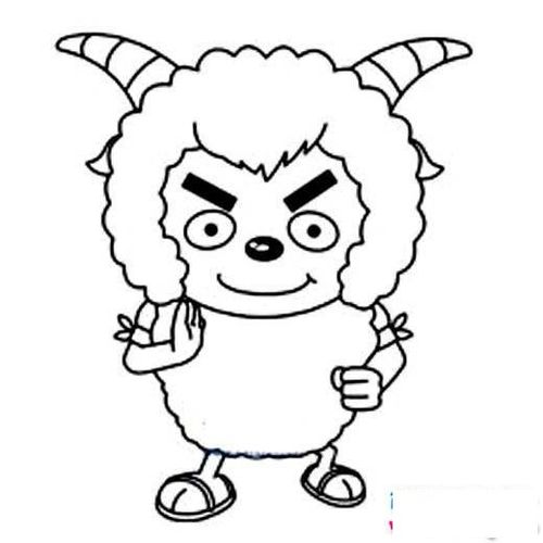 儿童卡通沸羊羊简笔画图片