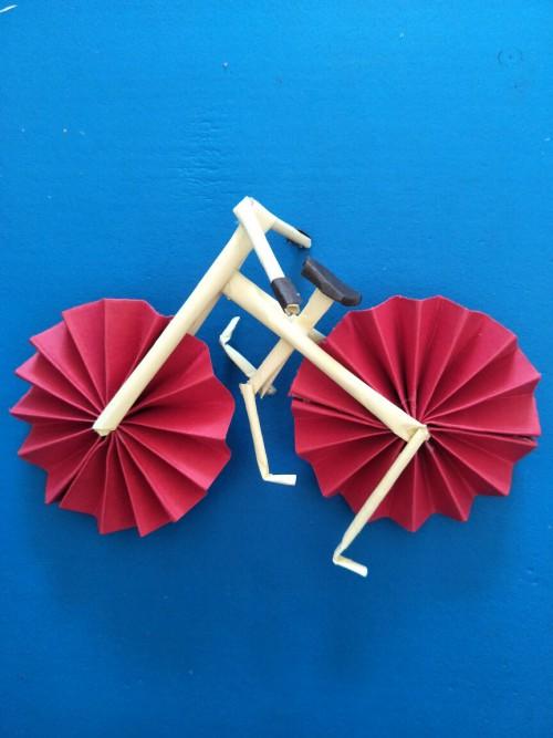 手工制作自行车折纸