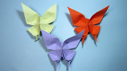 视频简易手工折纸蝴蝶 美丽的凤尾蝶折纸教程