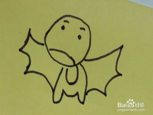 幼儿手工蝙蝠简笔画
