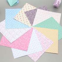 15厘米彩色10色碎花折纸彩色折纸千纸鹤纸正方形彩纸叠纸材娄