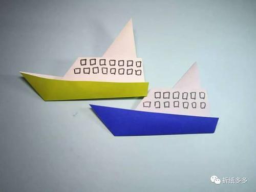 趣味手工折纸小船2分钟就能学会漂亮纸轮船的简单折法