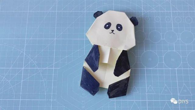 手工折纸简单又可爱的小熊猫