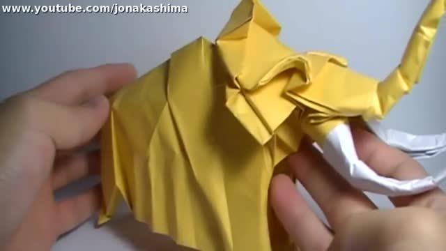 折纸的艺术 猛犸象的折叠成果展示