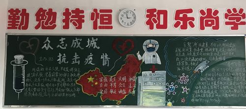 潞州中学抗击疫情主题黑板报展示------初一年级篇