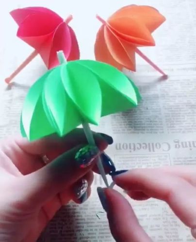 趣味手工折纸 | 美丽的小雨伞