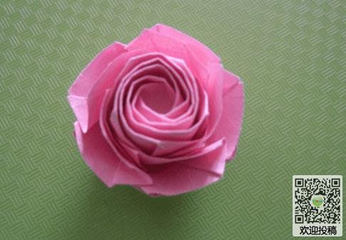 折纸玫瑰花教程情人节玫瑰花的折法