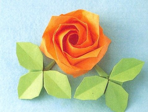 折纸花之折纸蔷薇图纸教程植物折纸图谱