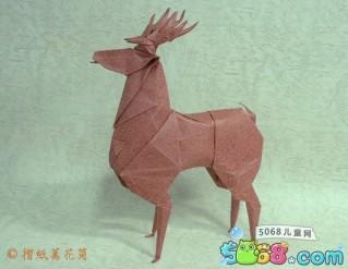 折纸驯鹿的圣诞节