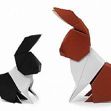 手工折纸仿真兔子折纸视频教程