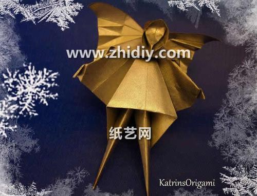圣诞节折纸大全之简单折纸天使的折纸视频教程