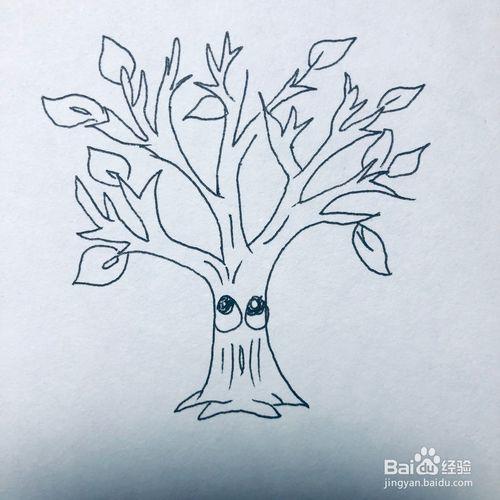 如何绘画一棵哭泣的小树简笔画