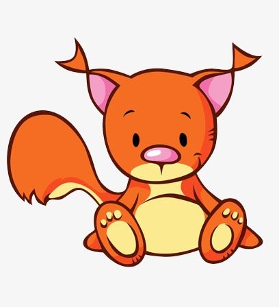 小狐貍頭像簡筆畫彩色