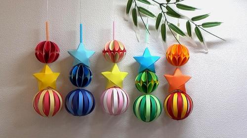 创意手工折纸艺术制作漂亮的装饰纸球