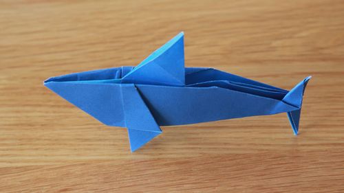 鲨鱼折纸教你如何折叠一个完美的鲨鱼