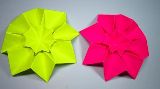 一张纸折出漂亮的八瓣花简单的纸花折纸