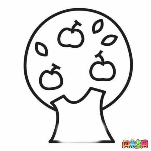 关于苹果树的儿童简笔画
