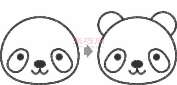 熊猫头像的画法步骤教你怎么画熊猫头像简笔画
