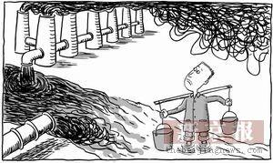 环保漫画左边表现的是因为环境污染正在受苦哭泣的地球环境污染简笔画