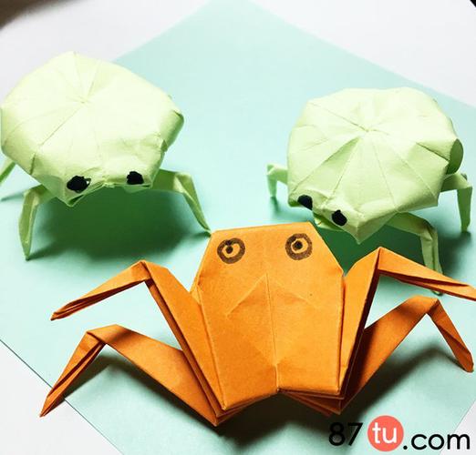 小螃蟹折纸图解教程