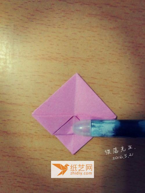 手工圈子 折纸  折纸玫瑰戒指的做法步骤图解教程转  第10步 真的