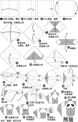 手工折纸熊猫图解教程