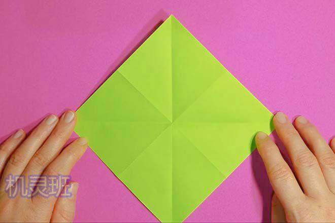 儿童简单折纸怎么用正方形纸快速折纸剪正八边形步骤图解