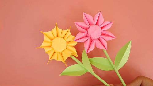 折纸教程超漂亮的立体太阳花