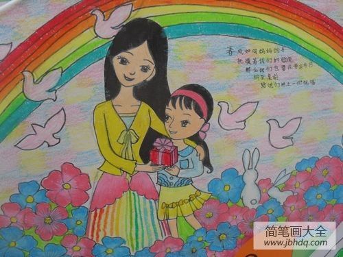 简笔画大全 儿童画 节日 妇女节儿童画  小朋友们知道3月8号是什么