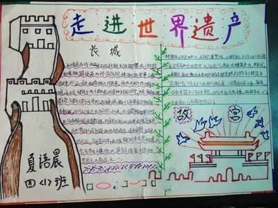 中国的世界文化遗产大全手抄报 世界遗产手抄报