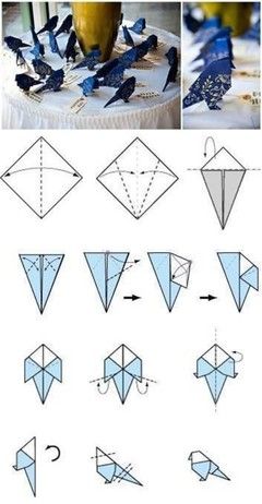 简单鸟的折纸方法