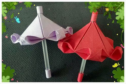 手工折纸收缩雨伞 最简单的儿童手工雨伞折纸