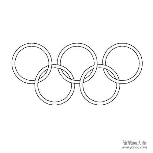 冬季奥运会五环简笔画