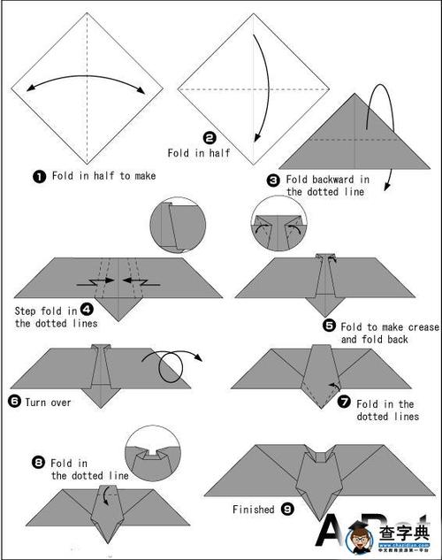 小编教你三种简单万圣节蝙蝠折纸方法