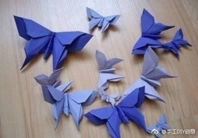 蝴蝶折纸的折法图解