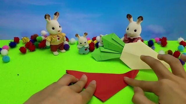 小兔子手工折纸胡萝卜 儿童益智类亲子  互动早教玩具故事