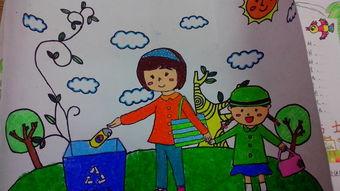 儿童环保宣传画简笔画