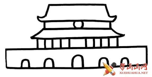 儿童学画画北京天安门和天坛的简笔画图片
